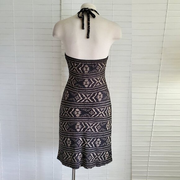 LASCANA Boho Halter Dress Style X29472  Black/Cream Size XS - Picture 2 of 12